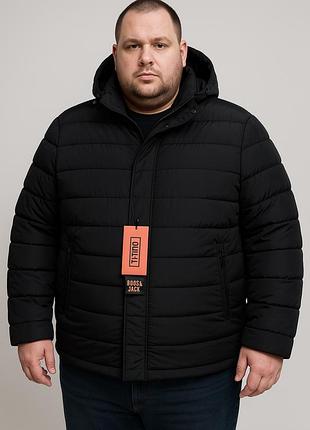 Куртка зимняя boos & jack мужская больших размеров 5xl-10xl с утеплителем тинсулейт,темно-синий,7xl