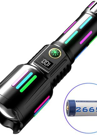 Ліхтар night vision fluorescence, power bank,, індикація заряду,, зп type-c, zoom, box