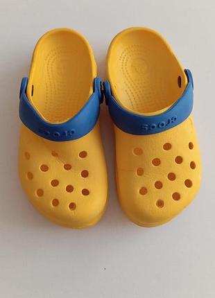 Crocs c12 c13 детские размер 29-30 кроксы желтого цвета