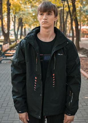 Куртка термо демисезонная rlx мужская m-3xl , черный, l