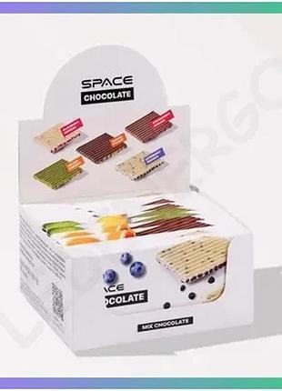 Шоколад spacefood space chocolate crunch микс 10 плиток по 25 г для перекуса и десерта без сахара sku_fitsh_cn20084-1