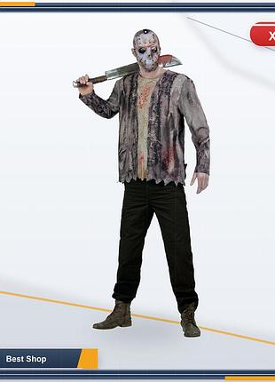 Карнавальний костюм джейсона вурхіза smiffys friday the 13th з маскою та курткою, розмір s (груди 86-91 см) для дорослих