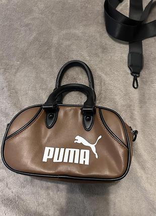 Жіноча сумка puma коричнева 2