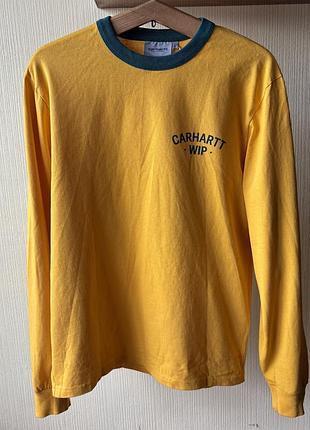 Лонгслів чоловічий carhartt wip 89 detroit, жовтий, s