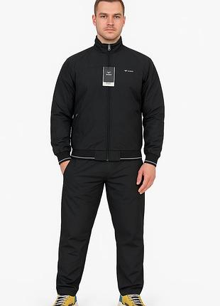 Чоловічий спортивний костюм плащівка fore, розміри m–3xl,xl, чорний