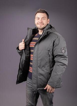 Куртка зима panda мужская , серый,6xl