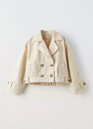 Плащ для дівчинки zara бежевий