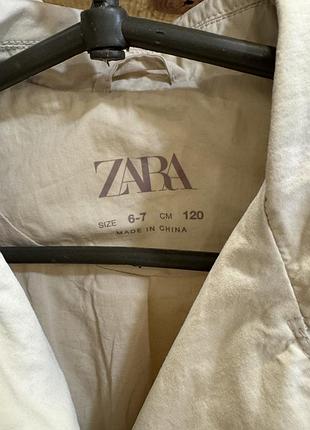 Плащ для дівчинки zara бежевий 4