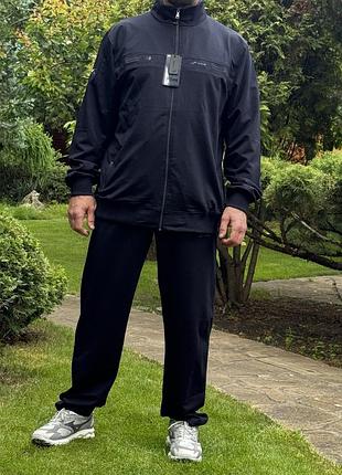 Чоловічий спортивний костюм fore великих розмірів 3xl–7xl, прямі штани,5xl, темно-синій
