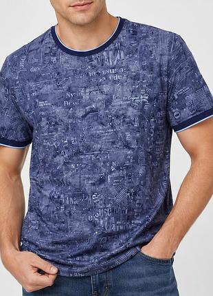 Футболка мужская red-down большие размеры 2xl-5xl коттон эластан турция,xxl,синий