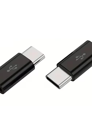 Перехідник адаптер micro usb (female) — usb type-c (male) з підтримкою otg чорний