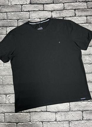 Мужская однотонная хлопковая футболка red down больших размеров ,8xl,черный