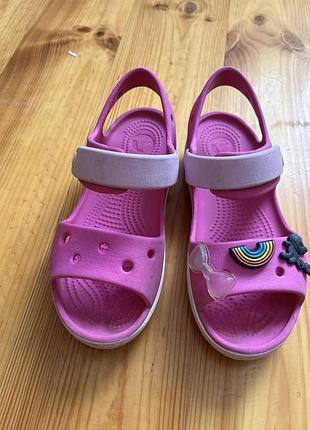Босоніжки для дівчаток crocs рожеві