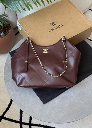 Сумка шопер maxi tote bag in burgundy 3