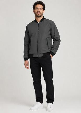 Куртка бомбер демисезонная m.a.d.i.s.s. мужская m-4xl водоотталкивающая,графитово-оливковый., l