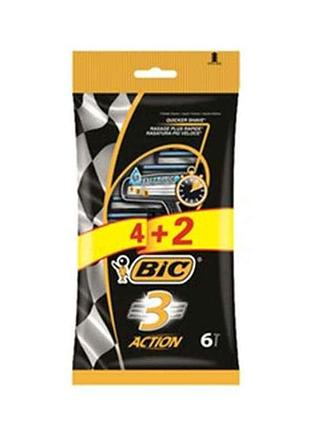 Однор. станок bic 3 для гоління action (42 шт) тм bic