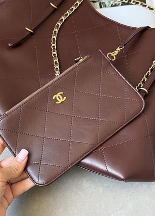 Сумка шопер maxi tote bag in burgundy 7