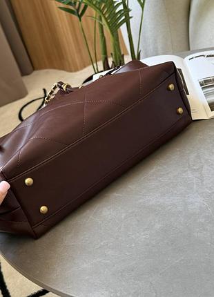 Сумка шопер maxi tote bag in burgundy 9