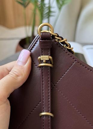Сумка шопер maxi tote bag in burgundy 6