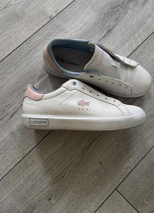 Кеди жіночі lacoste білі