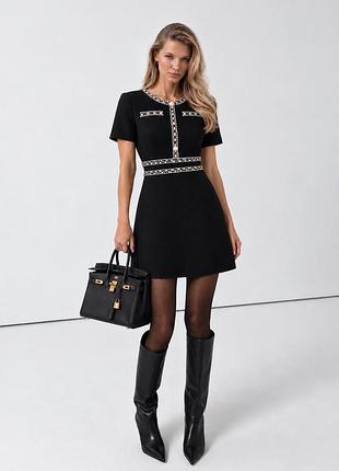 Стильна чорна сукня shein
