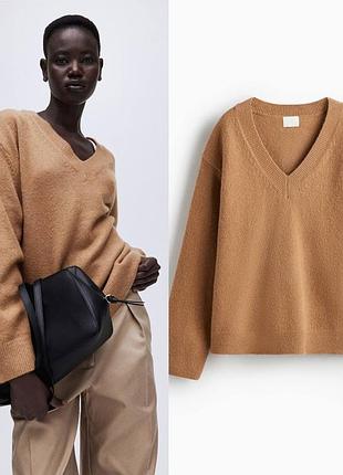Светр жіночий h&m карамельний з домішкою вовни, розмір l