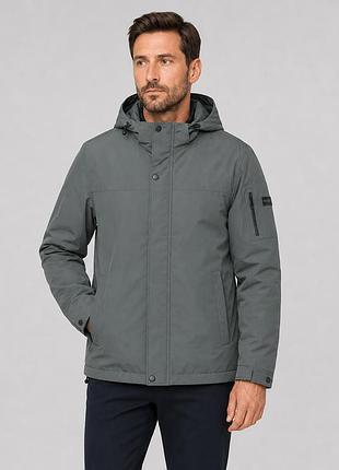 Куртка демисезонная m.a.d.i.s.s. мужская m-4xl на подкладке с капюшоном,оливковый, 4xl