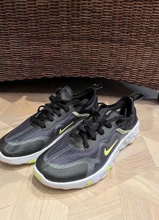Кросівки  nike чорні з салатовим, розмір 38, довжина устілки 24 см