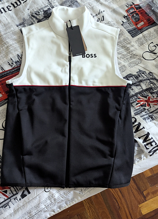 Жилетка чоловіча boss чорно-біла xxs