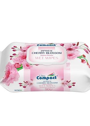 Салфетки влажные ultra compact japanese cherry blossom 90 шт с клапаном