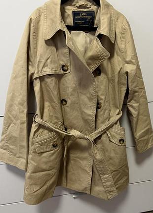 Плащ дитячий zara kids бежевий на 8-10 років