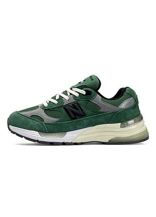 Мужские кроссовки new balance 992 green white grey