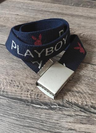 Ремінь з написом playboy тканевий