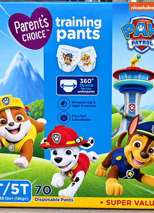 Підгузки-трусики parent's choice paw patrol 6 розмір (18+ кг) 70 штук