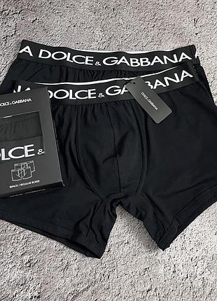 Труси чоловічі dolce & gabbana боксери чорні бавовна