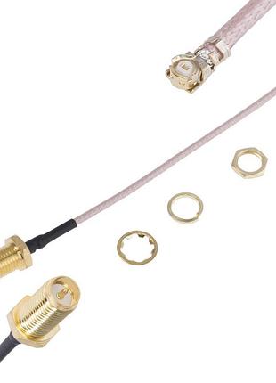 Перехідник u.fl – rp-sma kls rfca06-50ω-rg178-100mm, кабель 10 см для wi-fi, fpv, gps, gsm, lte, антен та rf-модулів