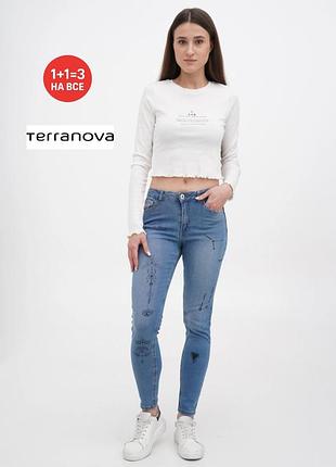 Джинси жіночі terranova скіні блакитні