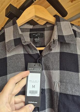 Сорочка чоловіча в клітинку сіра 2