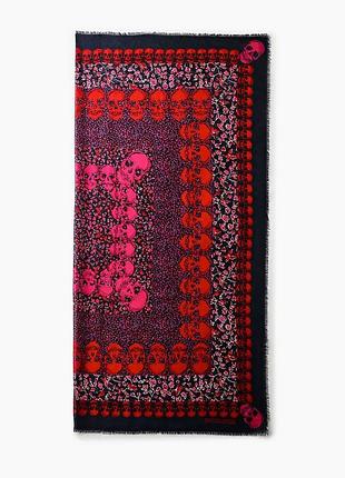Zadig & voltaire kerry garden шарф хустка з черепами моделі великий квадрат