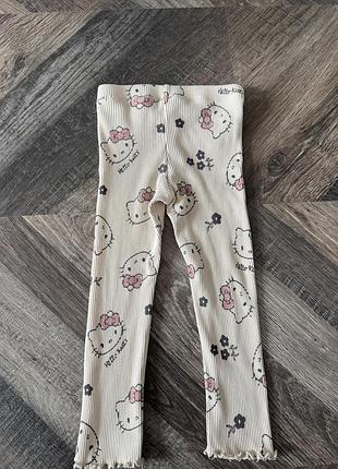 Штани для дівчаток h&m hello kitty білі 3