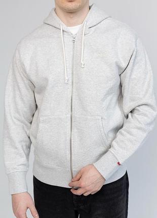 Зіп худі levis light grey heather , фліс , оригінал, вишитий лого 3