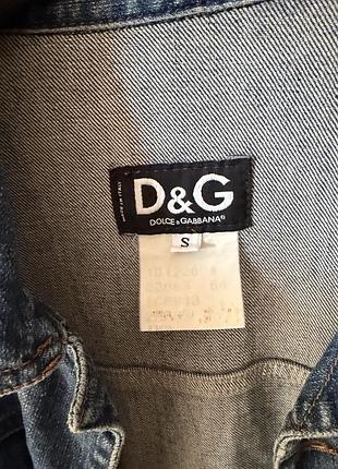 Жіноча джинсова куртка d&g синя 3