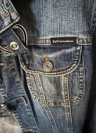 Жіноча джинсова куртка d&g синя 4