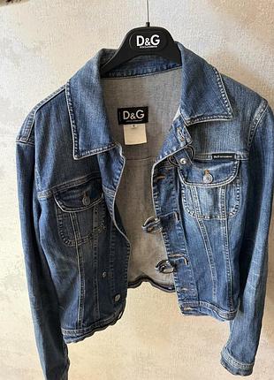 Жіноча джинсова куртка d&g синя