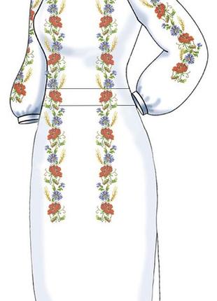 Впж-48. заготовка для вишивки бісером жіноче плаття.