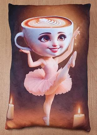 Подушка антистресс-обнимашка ballerina cappuccina балерина капучино брейнрот – реалистичная мягкая игрушка
