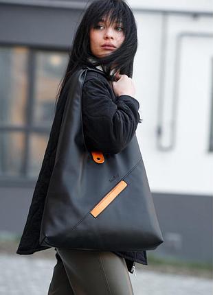 Женская сумка sambag хобо m черная