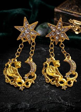 Серьги "замечательный ангел" интерпретация kf, 6,8 см, «fairy tale», «dreamy angel»