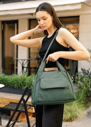 Женская спортивная сумка sambag vogue bks экокожа зеленая городская