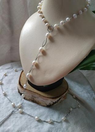Портупея з натуральних перлів "перловий полон"1 фото